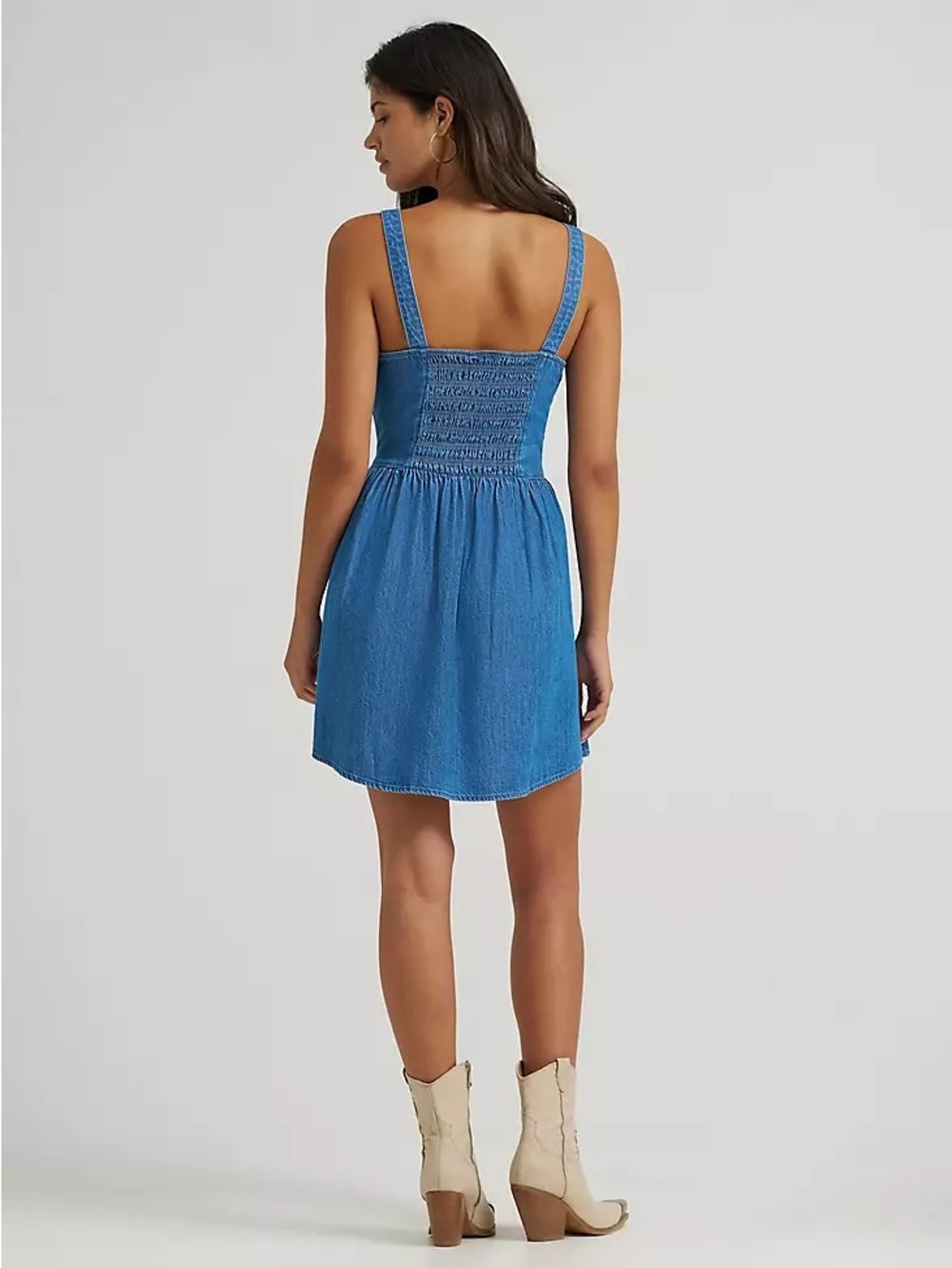 Wrangler Retro Princess Waist Denim Tank Dress - Picture 2 of 4